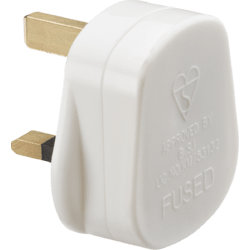 Knightsbridge 13A Plug Top with 5A Fuse - White