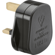 Knightsbridge 13A Rough Use Plug Top - Black