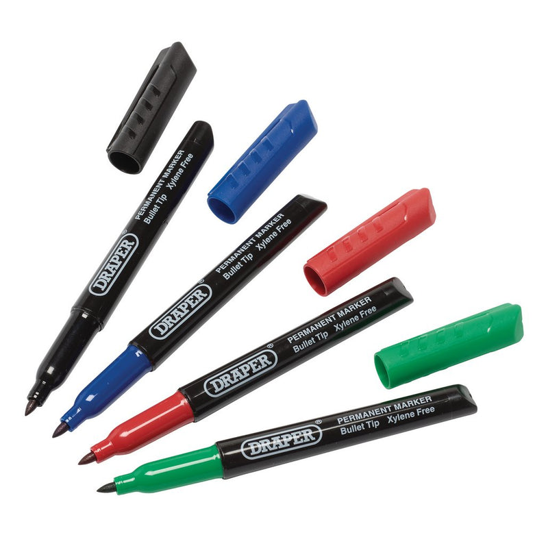 Draper Marker Pens, Multicoloured (4PC)