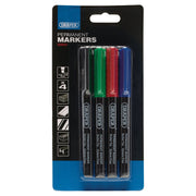 Draper Marker Pens, Multicoloured (4PC)