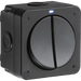 Knightsbridge 20AX 2G SP 2 Way Switch Black