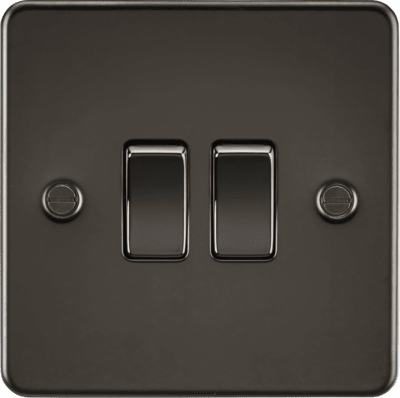 Knightsbridge 10AX 1G 2-way Switch - Gunmetal
