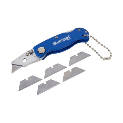 Blue Spot Tools Mini Folding Utility Knife With Blades