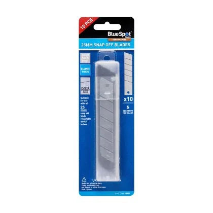 Blue Spot Tools 10 PCE SK5 Snap Off Blades (25mm)