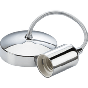 Knightsbridge E27 Pendant Set 6" - Polished Chrome