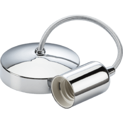 Knightsbridge E27 Pendant Set 6" - Polished Chrome
