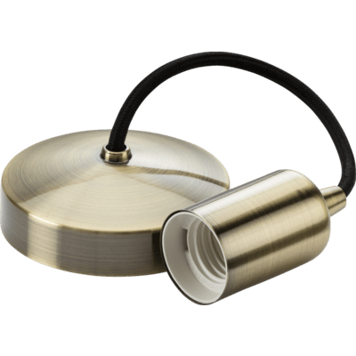 Knightsbridge E27 Pendant Set 6" - Black Nickel