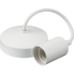 Knightsbridge E27 Pendant Set 6" - Matt White