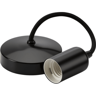 Knightsbridge 10AX 2G 2-way Switch - Matt Black with black rockers