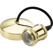 Knightsbridge E27 Pendant Set 6' - Polished Brass