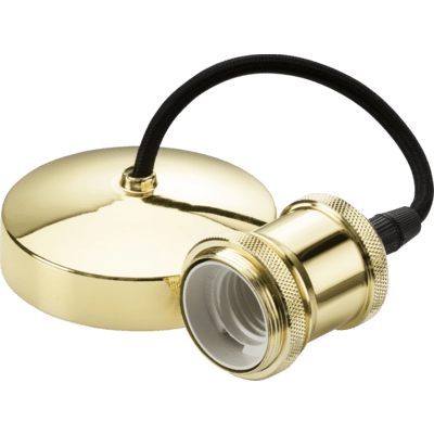 Knightsbridge E27 Pendant Set 6' - Polished Brass