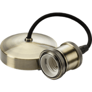 Knightsbridge E27 Pendant Set 6' - Polished Brass