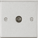 Knightsbridge TV Outlet non-isolated - Brushed Chrome