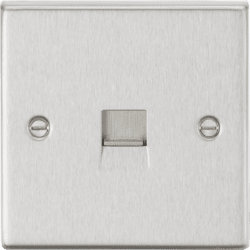 Knightsbridge Telephone Master Outlet - Brushed Chrome