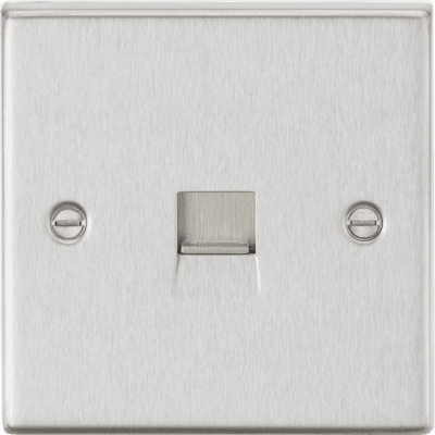 Knightsbridge Telephone Master Outlet - Brushed Chrome