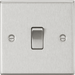 Knightsbridge 20A 1G DP Switch with Neon & Flex Outlet - Brushed Chrome