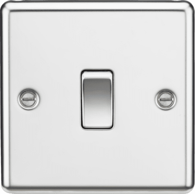 Knightsbridge 10AX 1G 2-way Switch - Polished Chrome