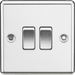 Knightsbridge 10AX 1G 2-way Switch - Polished Chrome