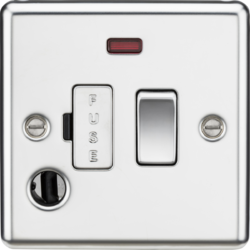 Knightsbridge 13A Switched Fused Spur Unit with Neon - Polished Chrome
