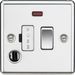 Knightsbridge 13A Switched Fused Spur Unit with Neon - Polished Chrome