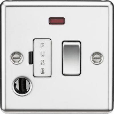 Knightsbridge 13A Switched Fused Spur Unit - Polished Chrome