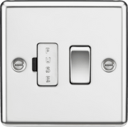 Knightsbridge 13A Switched Fused Spur Unit with Neon - Polished Chrome