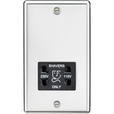 Knightsbridge 10AX 2-way Pull Cord Switch - Polished Chrome