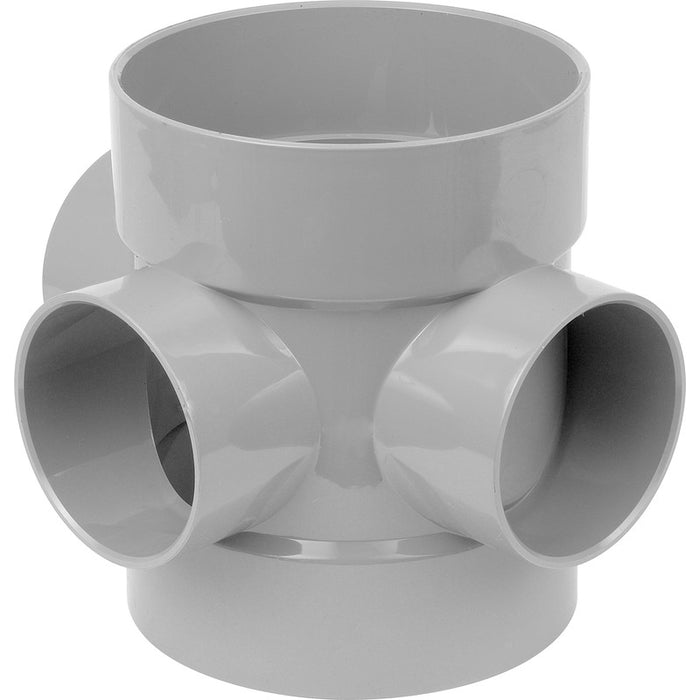 Aquaflow Three Way Boss Pipe 110mm Grey 50mm