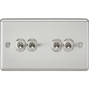 Knightsbridge 10AX 4G 2-way Switch - Brushed Chrome
