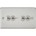 Knightsbridge 10AX 4G 2-way Switch - Brushed Chrome