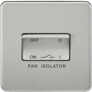 Knightsbridge 10AX Fan Isolator Switch - Brushed Chrome