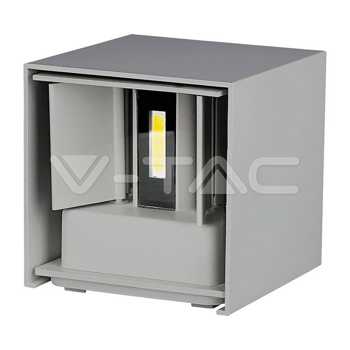 V-TAC 6W Directional Wall Lamp With Bridgelux Chip 3000K Grey Square