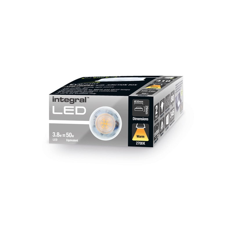 Integral LED EVOLIGHT 410LM 3.8W 2700K Dimmable 36° Beam with Connector Box