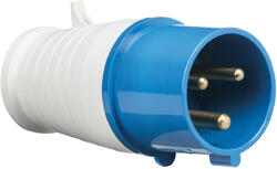 Knightsbridge 240V IP44 32A Plug 2P+E - Blue