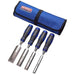 Faithfull Soft-Grip Bevel Edge Chisels - Set of 4 with Chisel Roll