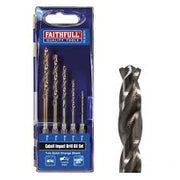 Faithfull HSSE M35 Cobalt Quick-Change Impact Drill Bit Set x5