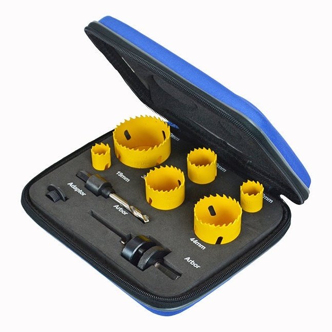 Faithfull Bi-Metal Cobalt Holesaw Kit - Plumbers 9 Piece