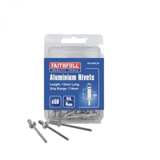 Faithfull Aluminium Rivets 4mmx50