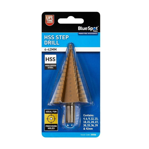 BlueSpot HSS Step Drill 4-42mm