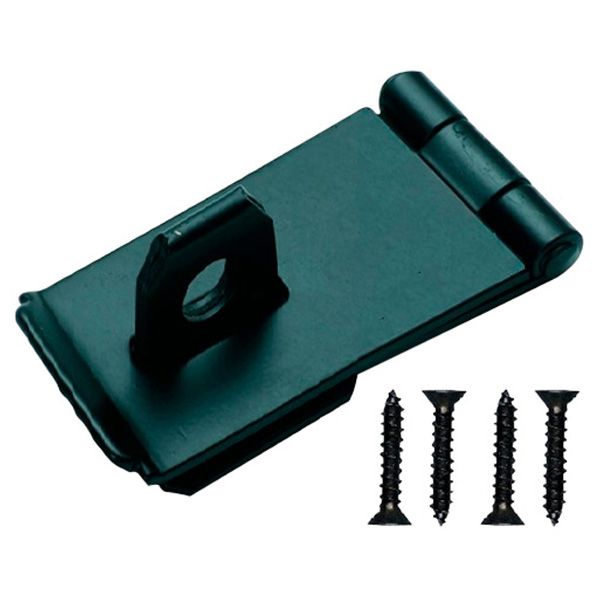 HB Safety Hasp & Staple, Black Japanned 75mm