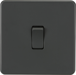 Knightsbridge 10AX 2G 2-way Switch - Anthracite