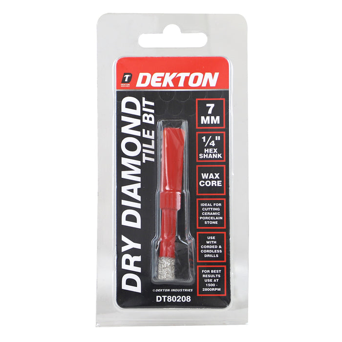 DEKTON Brazed Dry Diamond Tile Bit 7mm