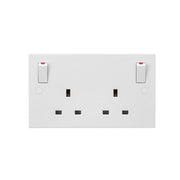 Knightsbridge 13A 2G DP Switched Socket with Twin Earths and Outboard Rockers