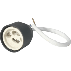 Knightsbridge GU10 Lampholder 260mm length silicon impregnated over sheathed cable