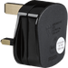 Knightsbridge 13A Rough Use Plug Top - Black