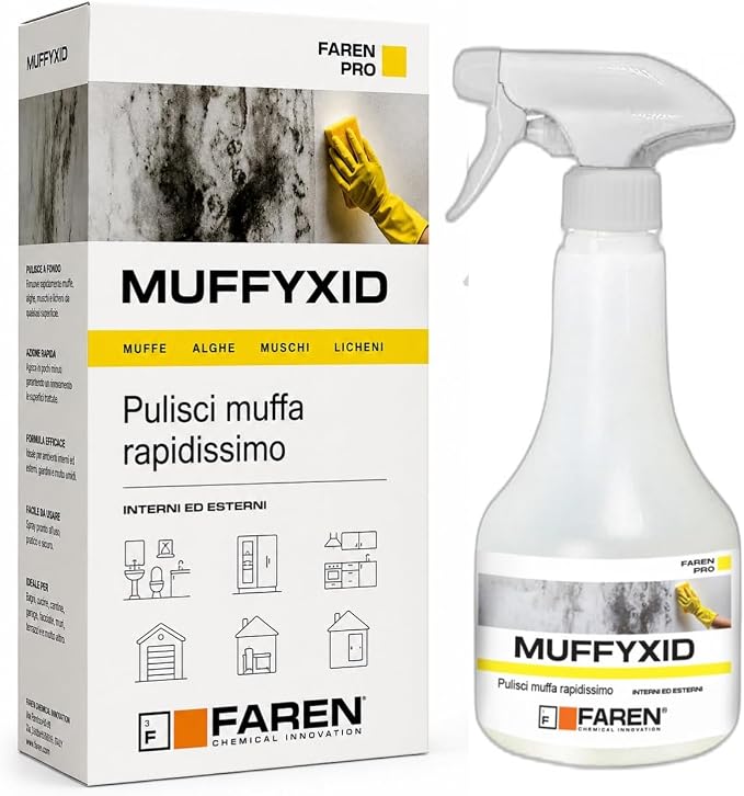 Faren MUFFYXID Mould Removal Spray 500ml - Fast Acting Professional Cleaner UK