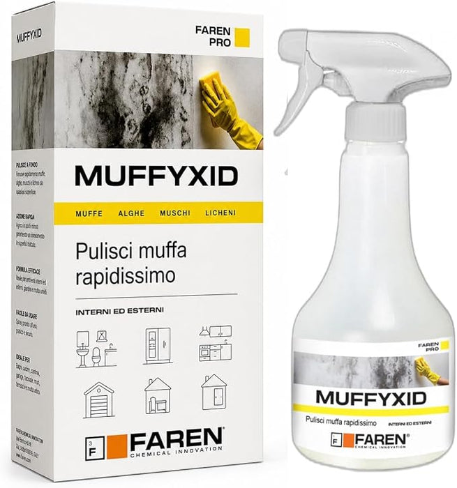 Faren MUFFYXID Mould Removal Spray 500ml - Fast Acting Professional Cleaner UK