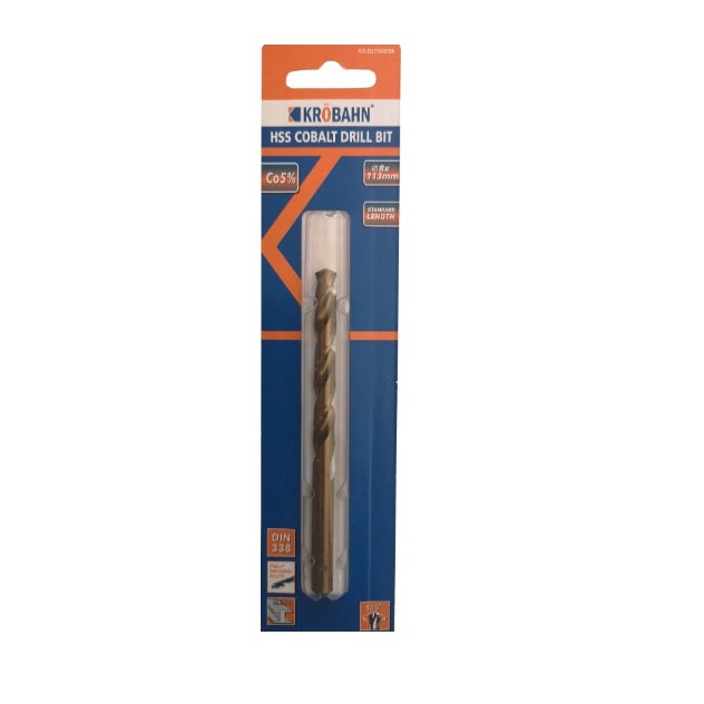 Krobahn HSS Cobalt Drill Bit 8x113 mm