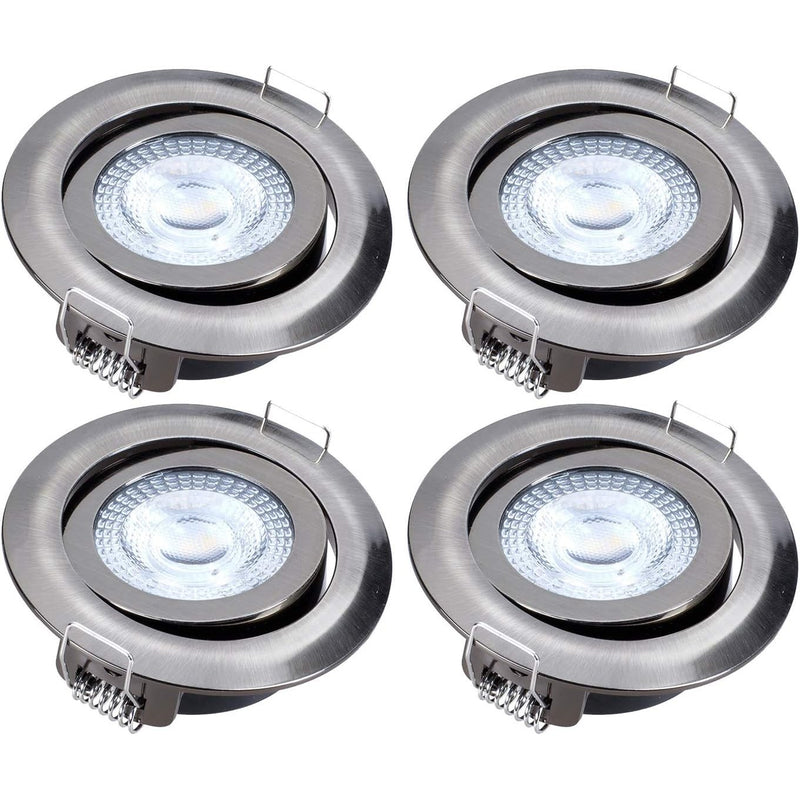Downlight White CRI 97+ 5W =28W 300lm Warm White no Flicker Flat pivotable with Quick Connector 68 mm Cutout Energy