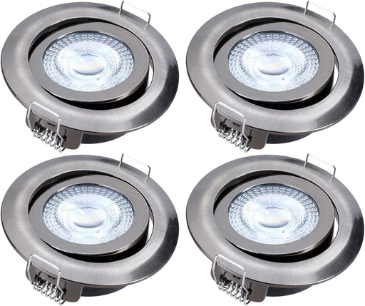 Downlight White CRI 97+ 5W =28W 300lm Warm White no Flicker Flat pivotable with Quick Connector 68 mm Cutout Energy